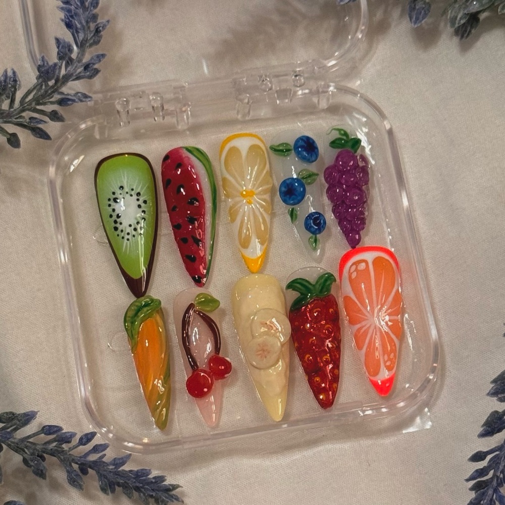 Fruit-Themed Nail Art Set